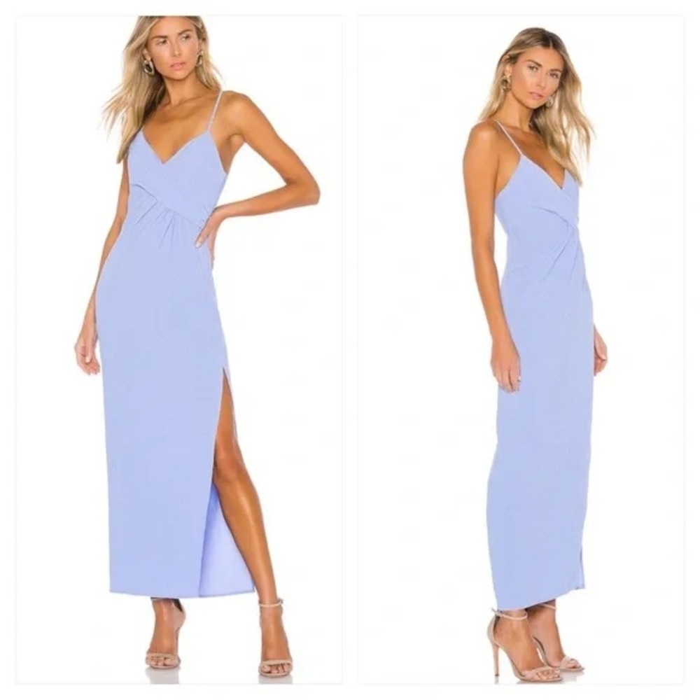 Revolve NBD Saanvi periwinkle blue gown NWT